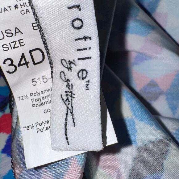 Profile by Gottex Lettuce Ruffle Sweetheart Tankini Top Swimsuit 34D Swimwear | - Picture 5 of 8